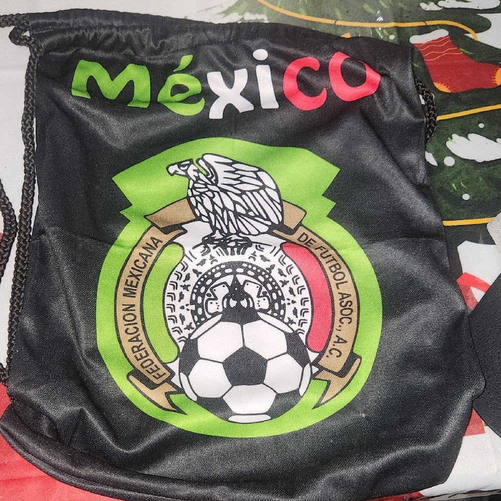 Black México Drawstring Bag